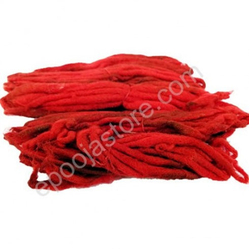 Red Cotton Wicks  Erupu Vattulu  10 Packs